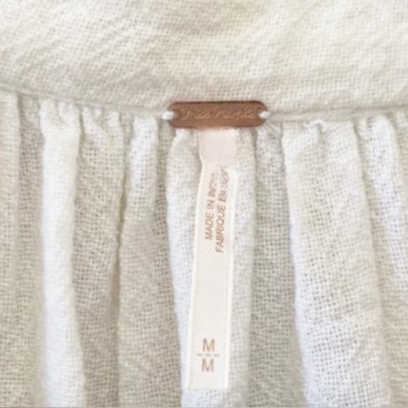 Free People Dress In The Clear Tunic Cotton Embroidered Tassel Boho Chic Medium - Picture 10 of 14